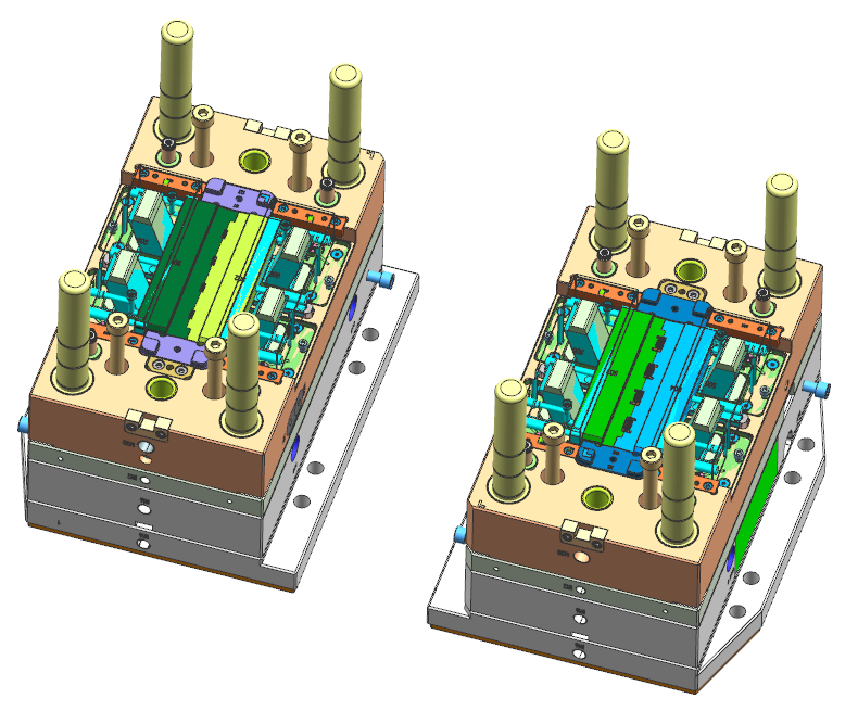 全3D设计双色注塑模具母模侧