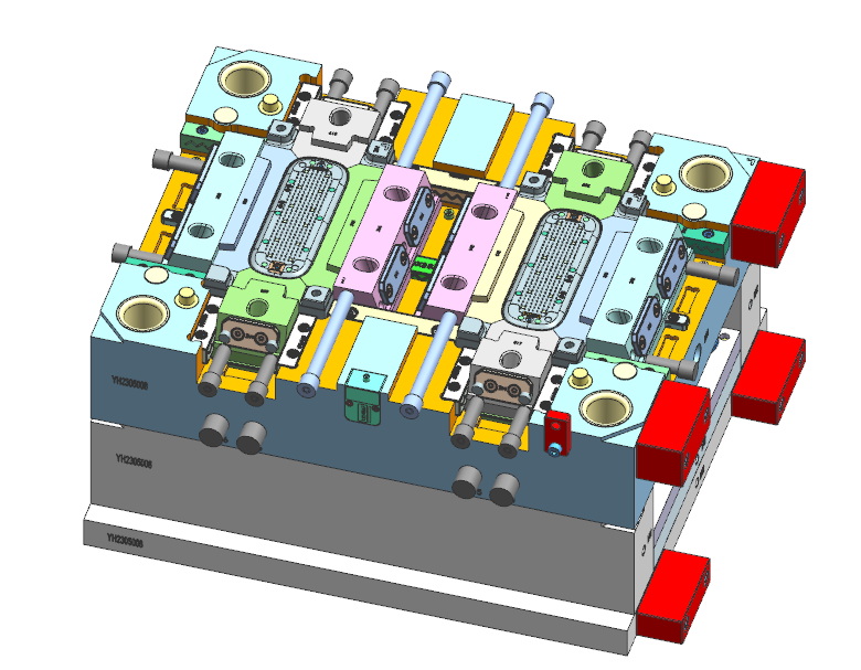全3D设计双色注塑模具公模侧